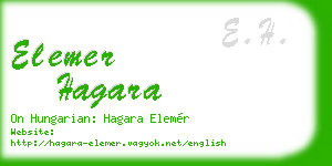 elemer hagara business card